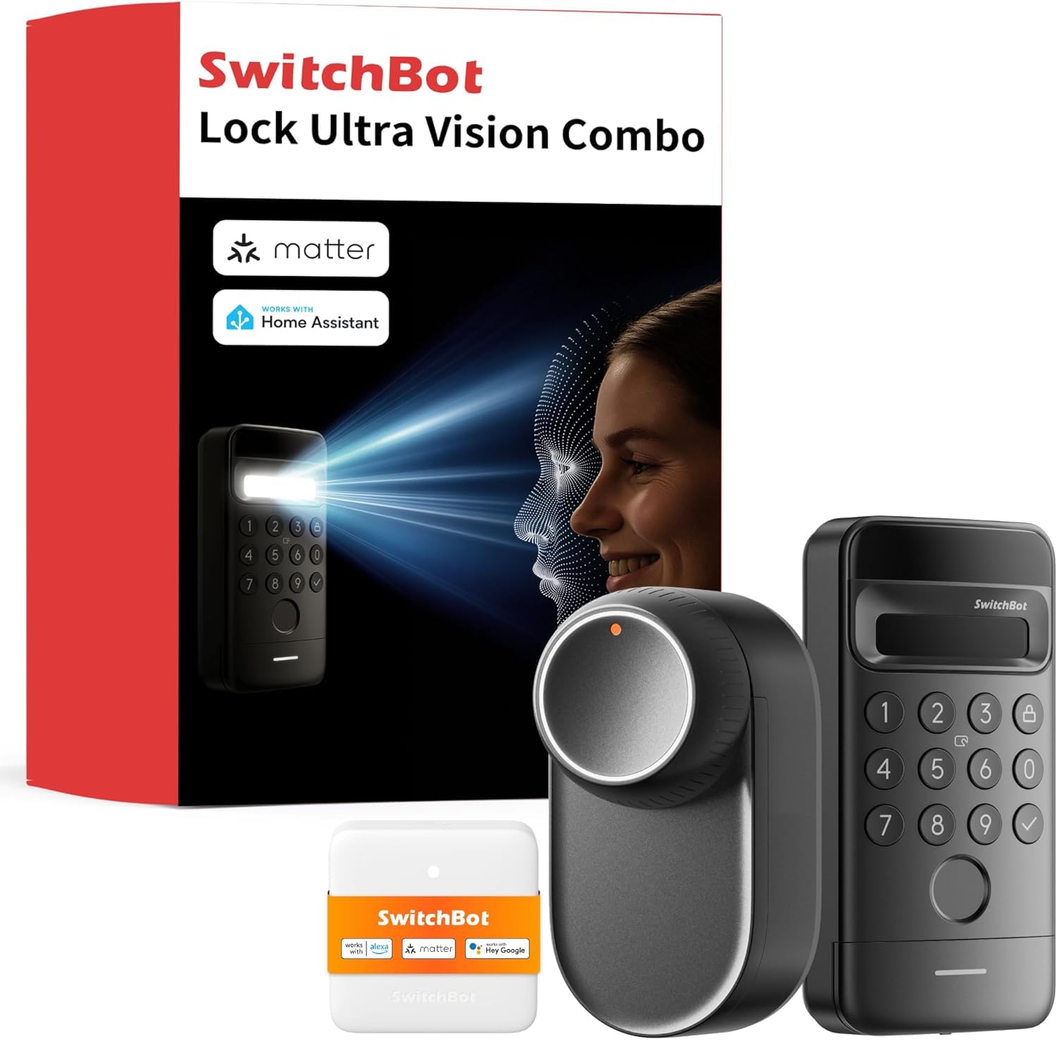 Serrure de porte électronique à clavier numérique Smartcode Contemporain chrome satiné Serrure de porte électronique à clavier numérique Smartcode Contemporain chrome satiné