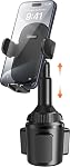 APPS2Car Universal Car Cup Phone Holder | Quick Extension Long Arm | 360° Swivel | Adjustable for iPhone, Samsung, Google, and All Smartphones | Stable & No Shake Design