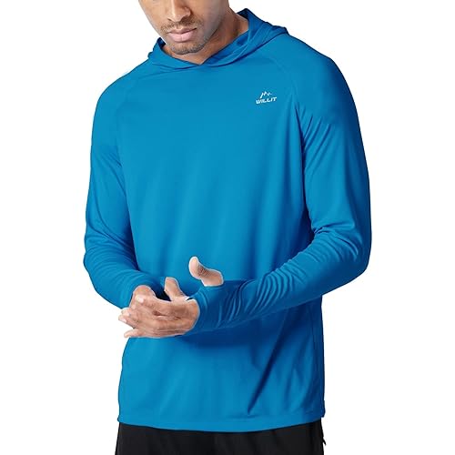 Willit Men's UPF 50+ Sun Protection Hoodie Shirt Long Sleeve SPF Fishing Outdoor UV Shirt Hiking Lightweight