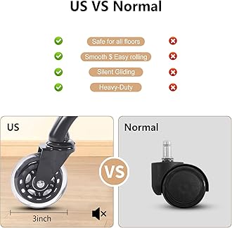 YFO Home Office Desk Chair Office Rubber Chair Casters Ergonomic Computer Chair with Lumbar Support Adjustable Height Rolling Swivel Chair Executive Task Armrests Chair， Brown Leather