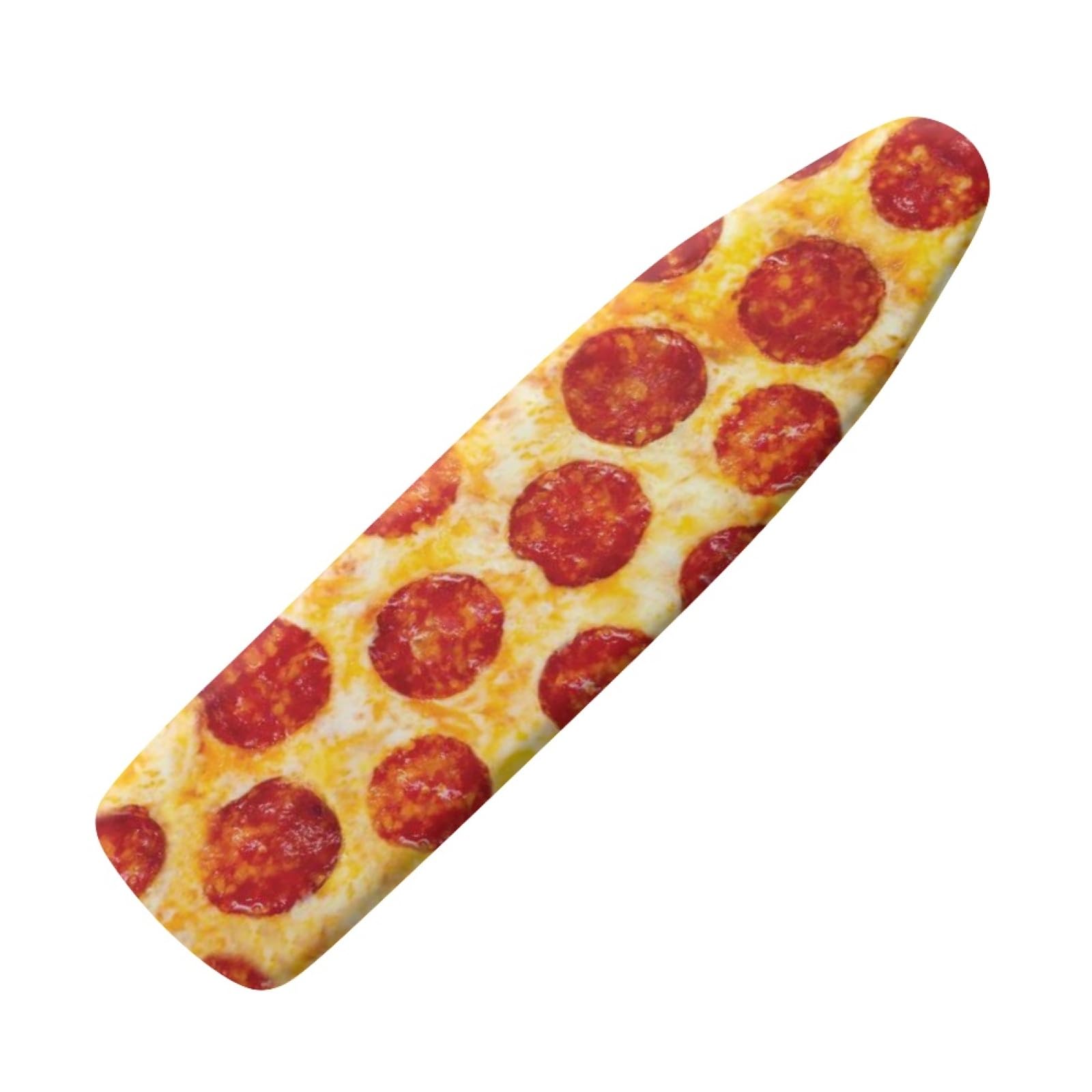 Wanyint Pizza Print Ironing Board Cover and Pad Standard Ironing Board Cover with Elastic Edge and Hook and Loop Fasteners Scorch and Stain Resistant Ironing Covers