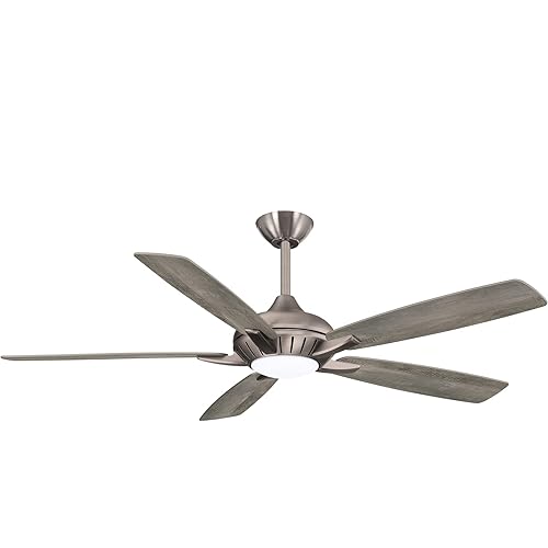 Minka Aire F1001-BNK Dyno XL 60" Ceiling Fan with LED Light & Remote, Burnished Nickel