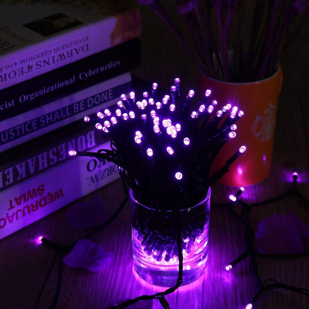 Luci di Natale USB, Catena Luminosa a 20 M e 200 LED, Luci Impermeabili con Cavo in Rame per Albero di Natale, Camera da Letto, Feste e Decorazioni per Interni (viola)