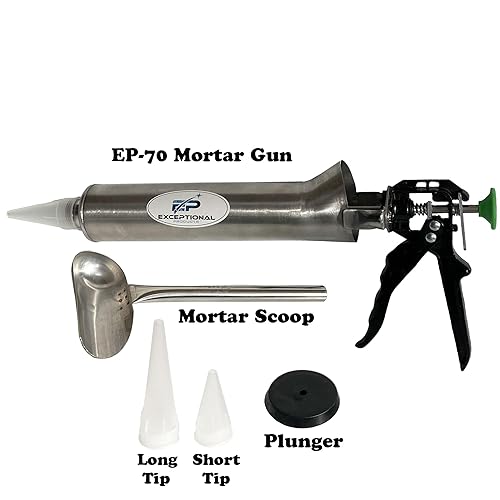 Miniatura 3 de EP47 - Dispensador de lechada de mortero grande de 26 onzas de capacidad, 12:1, uso para ladrillo, piedra, mortero de cemento o lechada, incluye (2)