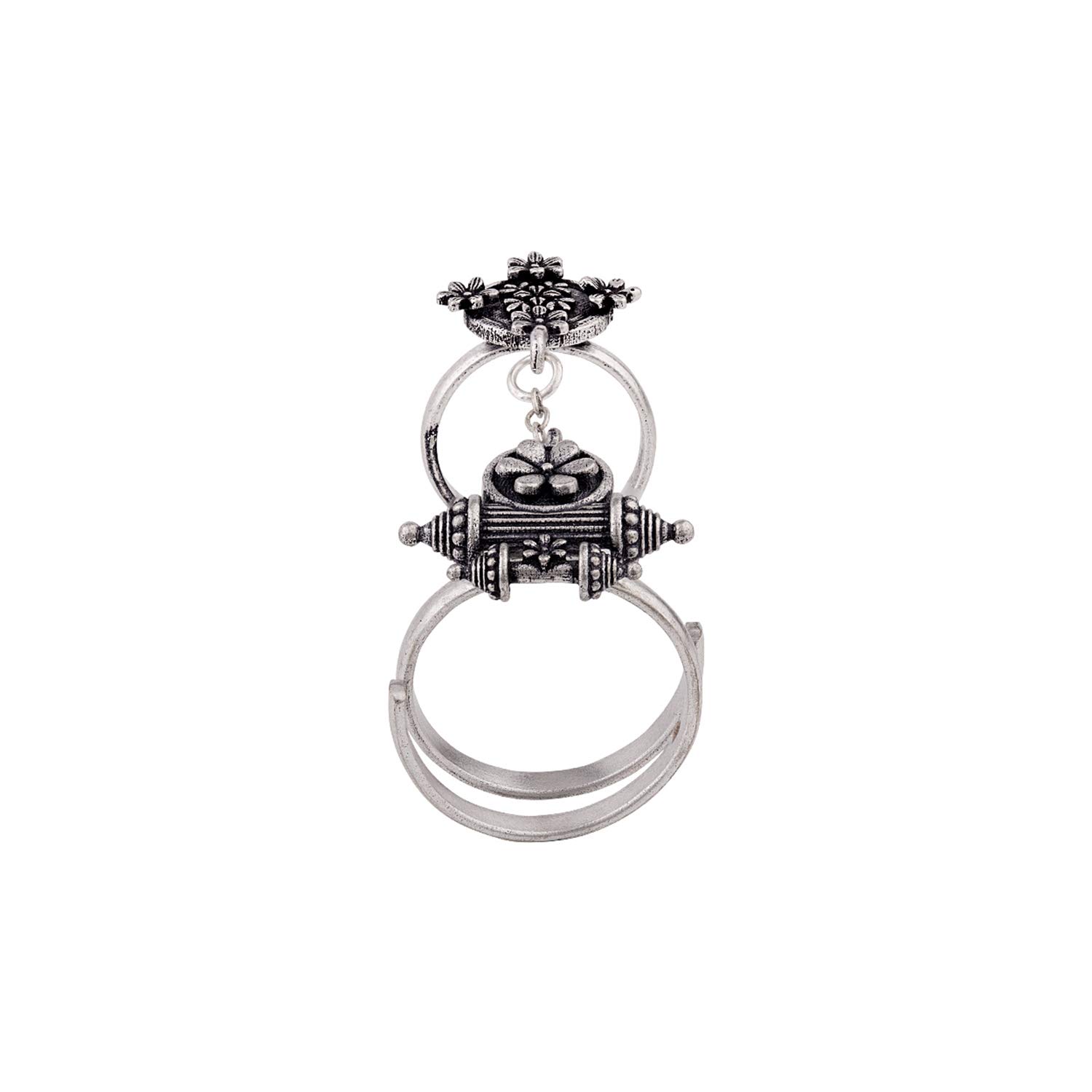 VOYLLA Nayantara Dual-Finger Statement Ring|Oxidised Ring For Women|Adjustable Ring|Gift For Women| (B07XMW5BYT) Amazon Price History, Amazon Price Tracker