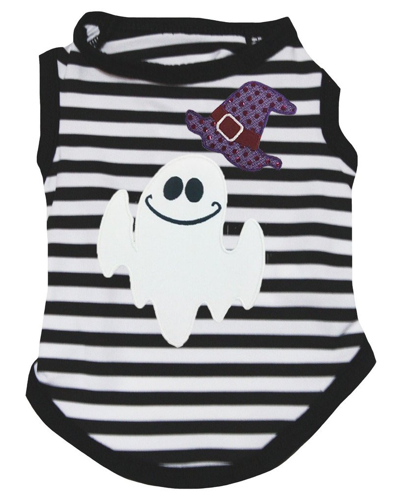 Robe ghost pour chiot en coton doux : le vêtement anti-frottement avec chapeau de protection