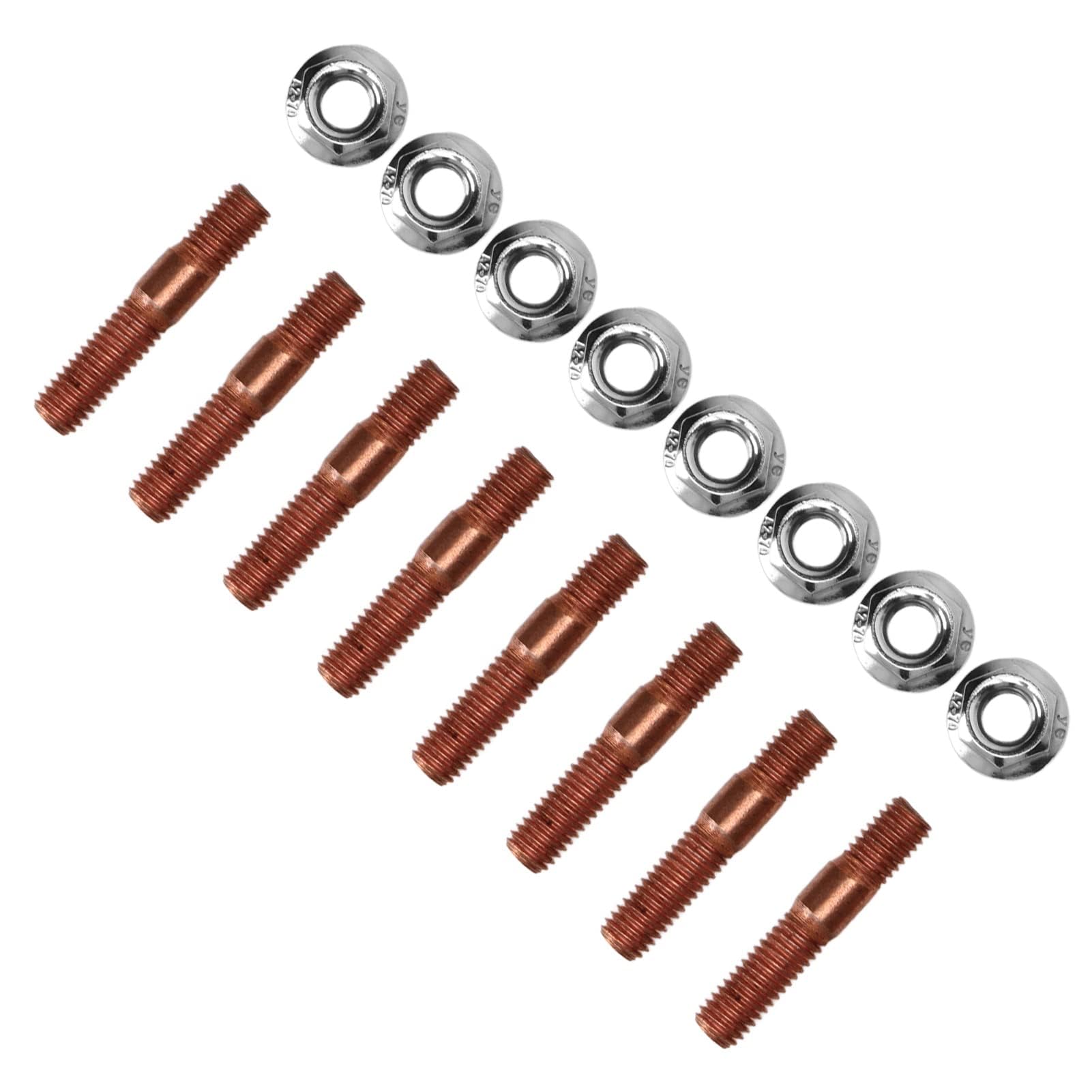 SIXRUN Kit Prigionieri M8 1.25 Kit Hardware Collettore di Scarico Resistente alle Alte Pressioni Lega