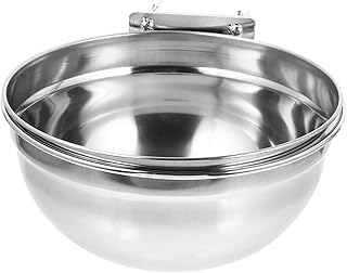 FRCOLOR Stainless Steel Pet Bowl Bird Cage Water Bowl Crate Feeder Dishes Water Food Feeding Hanging Cage Cat Bowl Dog Feeding Bowl Stainless Dog Bowl Crate Food Bowl Water Tray Parrot