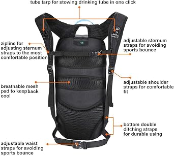 Bike Backpack Small Mountain Biking Backpack Lightweight 6l Daypack - MTB Cycling,Hiking,Skiing,Snow Bicycle,Snowboard | Lightweight