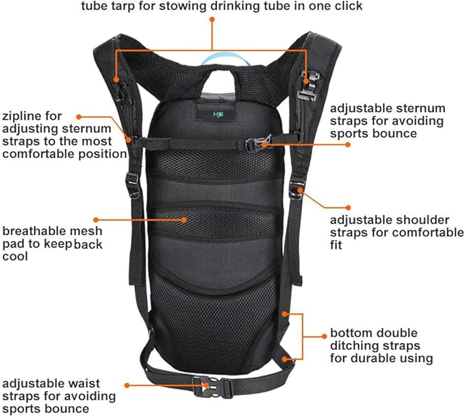 Mochila Pequeña para Bicicleta de Montaña 6L Ligera Unisex miniatura 4