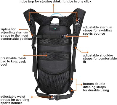 Bike Backpack Small Mountain Biking Backpack Grey & Mountain Biking Backpack Green