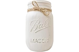 Rustic White Mason Jar Centerpieces with Timeless Appeal