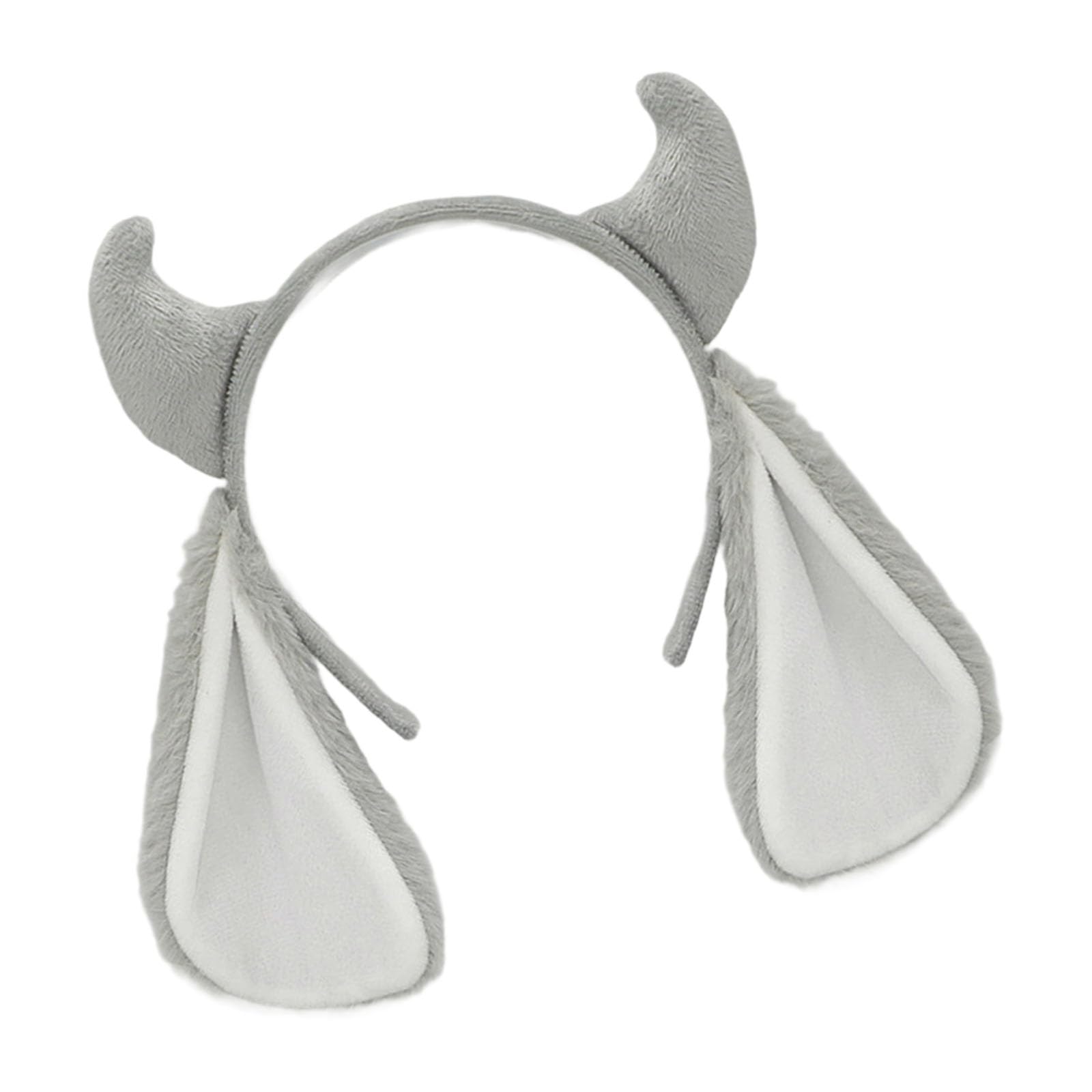 Fentency Furry Sheep Horn Ears Headband For Costume Parties Lightweight Comfortable Wear Accessories