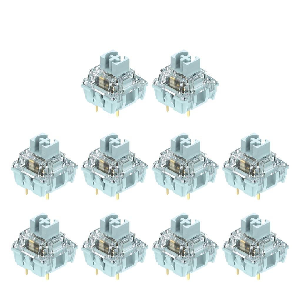 10Pcs TTCs Silence Bluish White V2V3 Switches for Mechanical Keyboards Switches 3Pin Lubricated Linears Switches