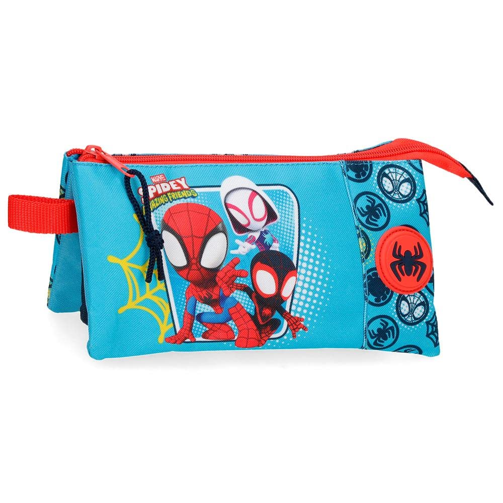 Marvel Spidey Team Up Estuche Triple Azul 22x12x5 cms Poliéster