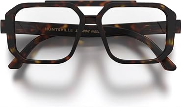 LONDON MOLE® Huntsville Lesebrille | Coole quadratische Lesebrillen | Herren Damen Unisex | Federscharnieren