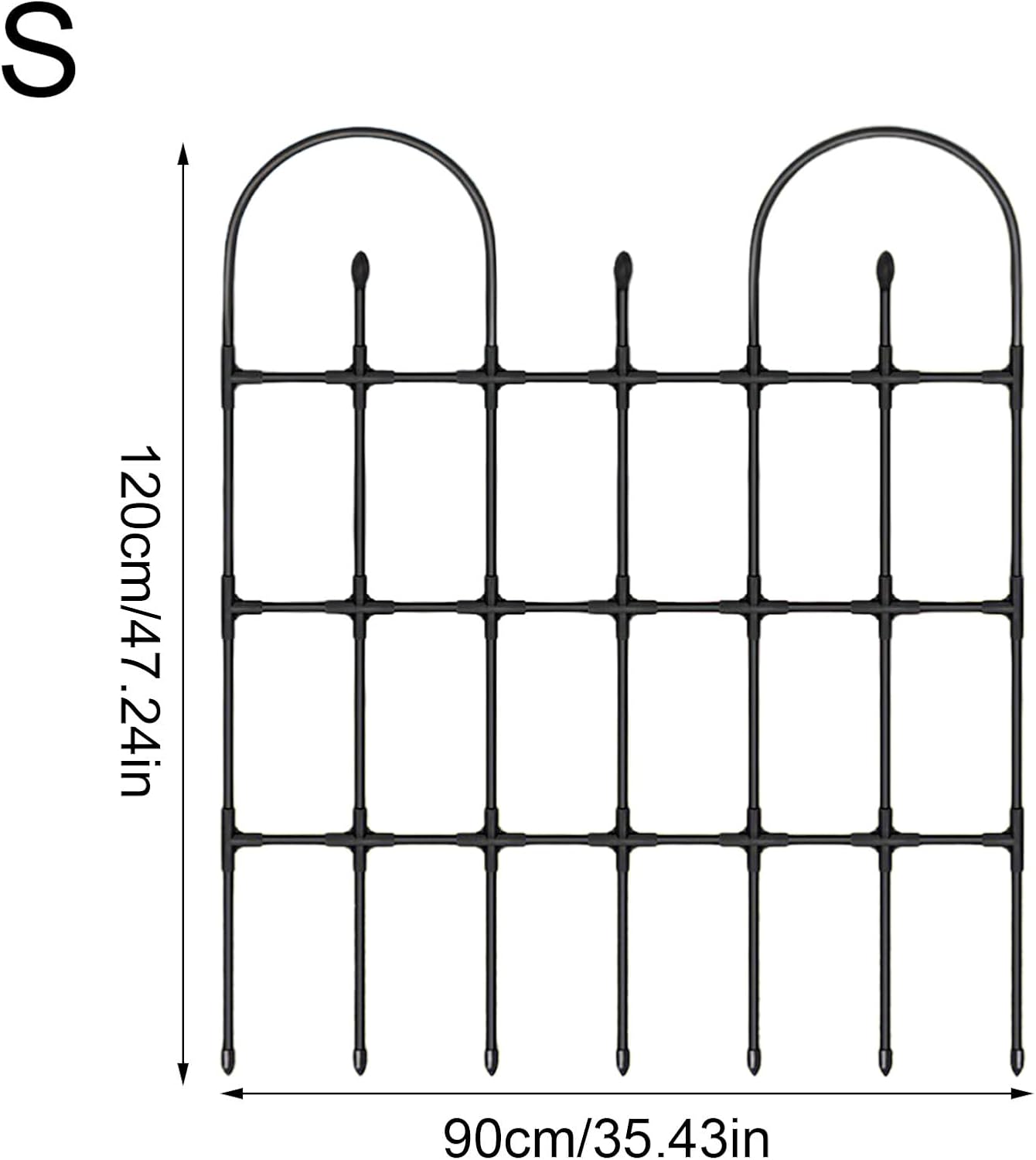 Climbing Plants Garden Trellis, Outdoor Plant Trellis Stakes, Easy Install Decorative Support, Backyard Balcony Patio Gardening, Heavy Duty Rustproof Metal Frame for Vine Tomato Flowers Ivy Clematis
