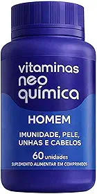 Suplemento Alimentar Homem Cabelos e Barba Saudáveis Vitaminas Neo Química 60 comprimidos