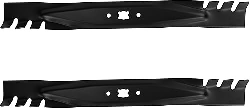 q&p Paquete de 2 cuchillas para cortacésped 742-04100 742-0741 742-0741A 942-0741A 942-0741A, color negro, para corte MTDTroy-Bilt de 21 pulgadas