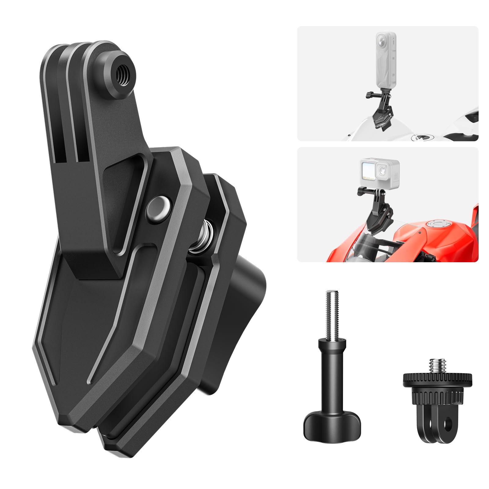 Support À Pince pour Pare-Brise De Moto Caméras pour Insta360 X5 X5/X4/X3 pour GoPro pour DJI Osmo Action Supports À Pince pour Moto pour Accessoires Insta360 X5