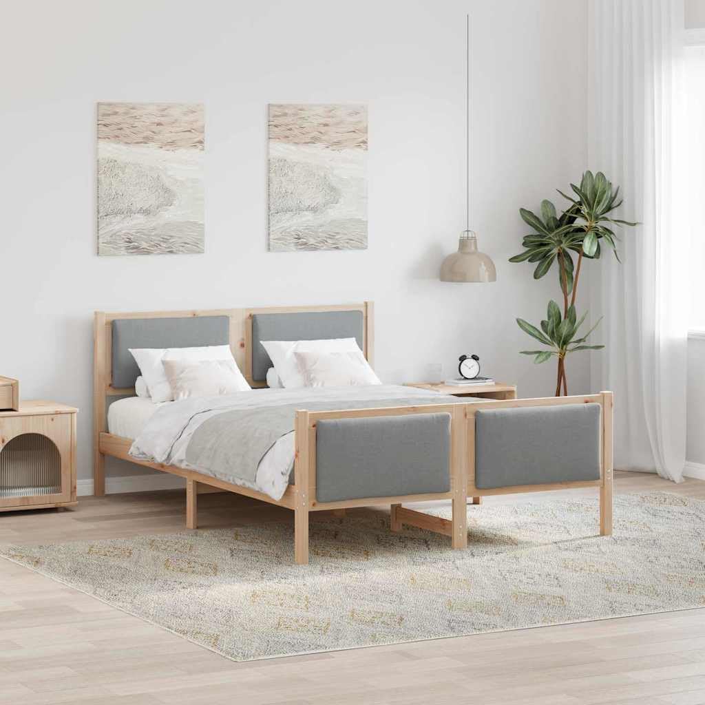 lite drewno sosnowe zagłówek klasyczny 180x200 cm biały | Rama łóżka biała 180x200 cm lite drewno sosnowe z zagłówkiem listwy nośne na materac 6FT