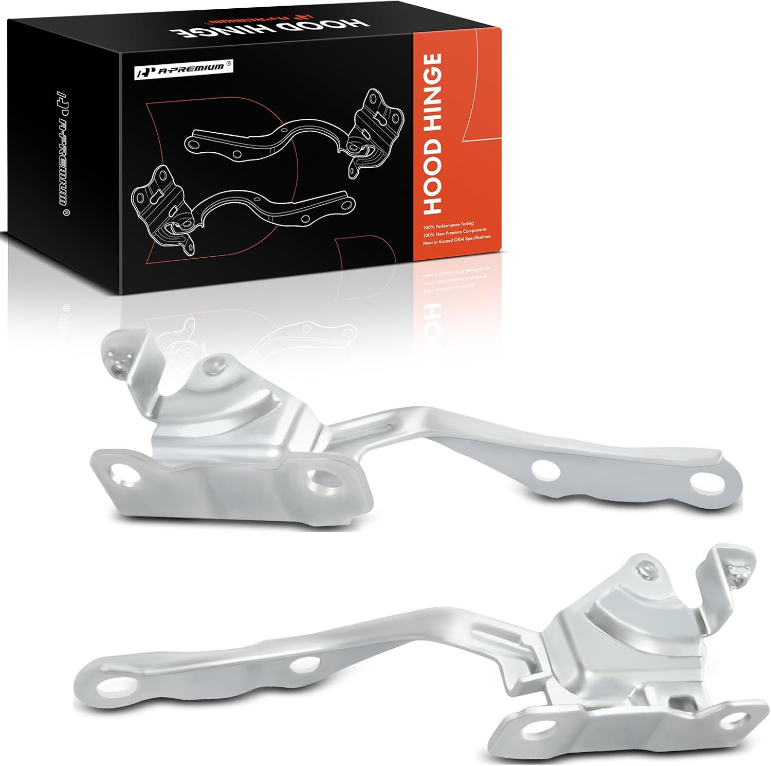 A-Premium Driver and Passenger Hood Hinges Compatible with Kia Soul 2010 2011 2012 2013, Set of 2 Front Left and Right Side Hood Hinges