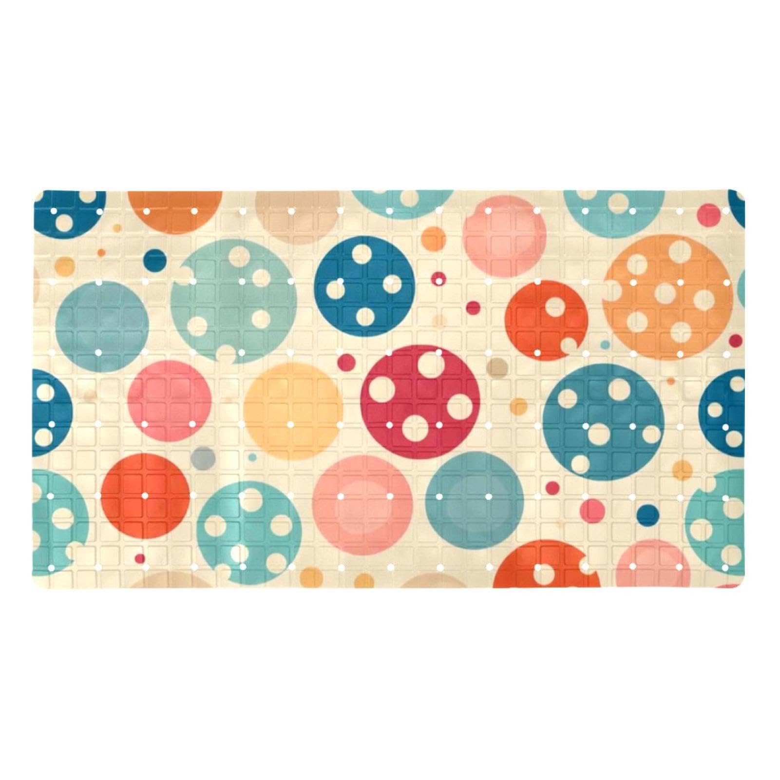 Tapis de bain antidérapant séchage rapide en PVC avec ventouses