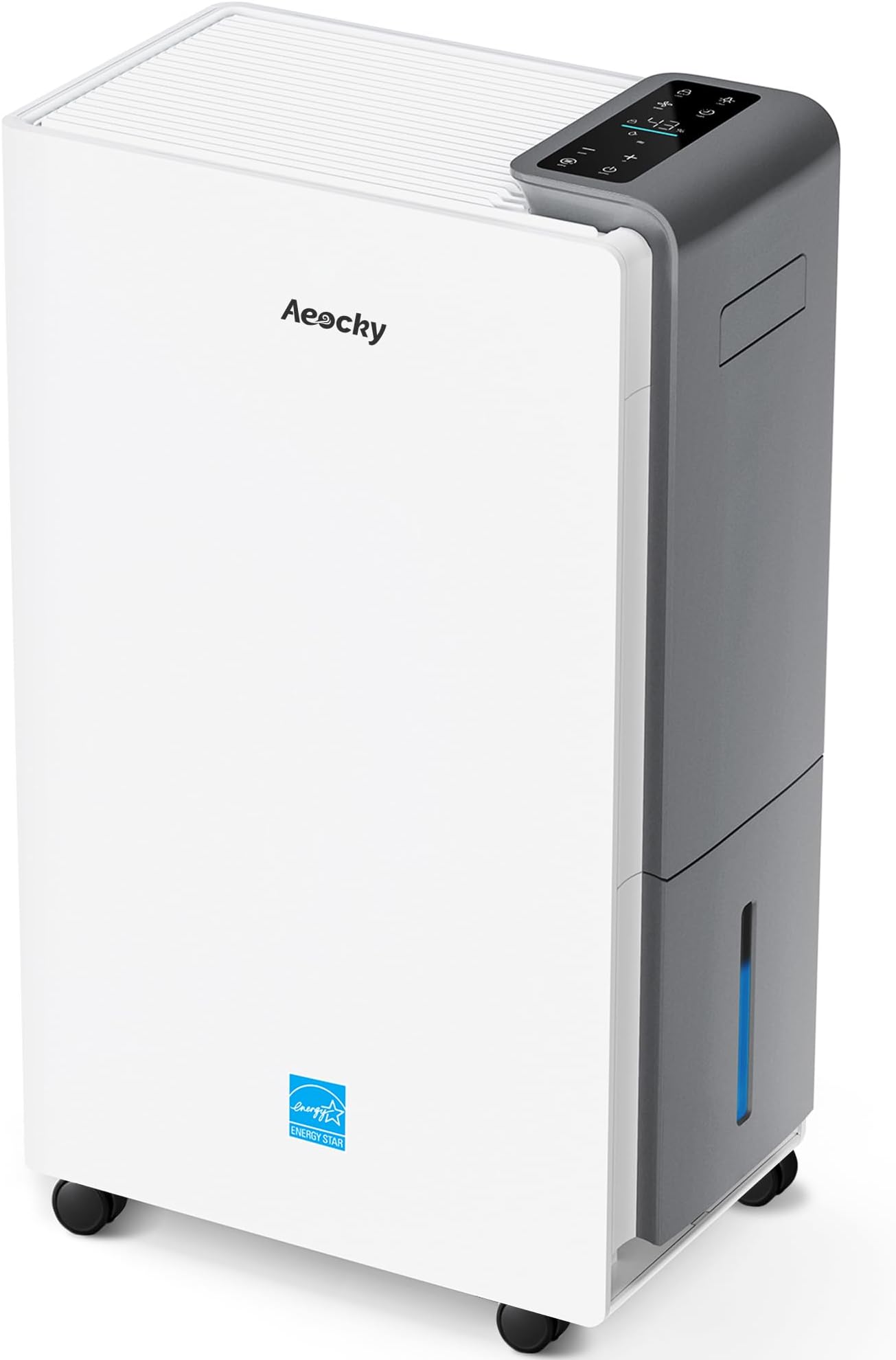4500 Sq.Ft Most Efficient Energy Star 2024 Dehumidifier,AEOCKY 52 Pint/Day (Max 80 Pint/D) Smart Compressor Dehumidifier with Drain Hose, Intelligent Humidistat,for Basement, Large Room, Bedroom, Home