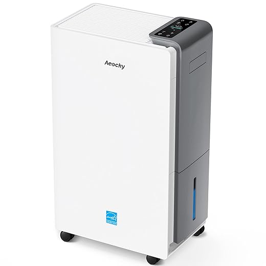 4500 Sq.Ft Most Efficient Energy Star 2025 Dehumidifier,AEOCKY Max 80 Pint/Day Smart Compressor Dehumidifier with Drain Hose, Intelligent Humidistat,for Basement,Bedroom,Home,Bathroom