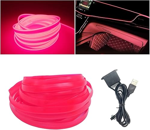Miniatura 1 de M.best - Luz de neón para decoración interior de automóvil con borde de 6 mm