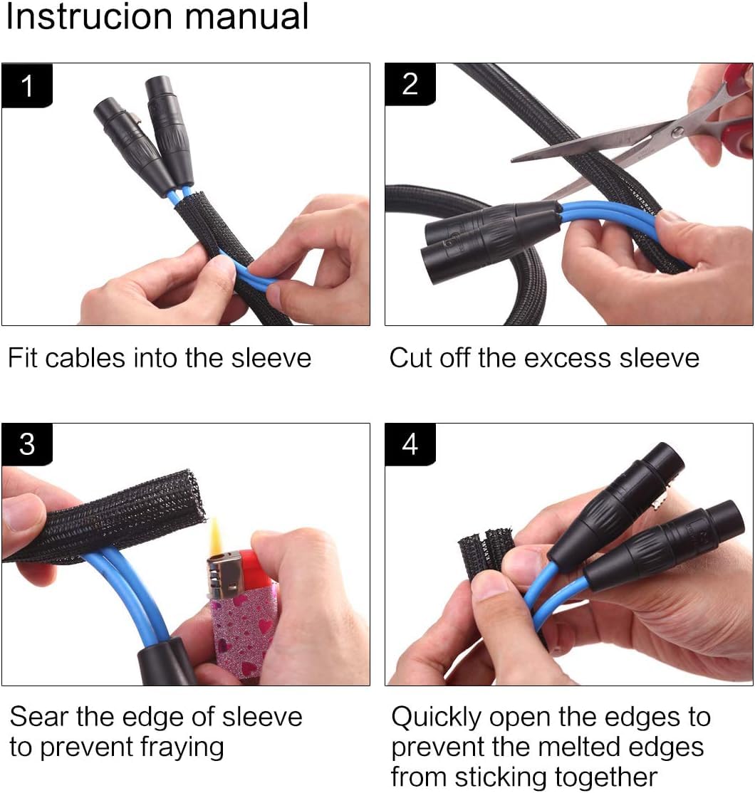 Kabelschutzschlauch Flexibel Kabelschutz, Kabelschlauch, geteilter Schlauch for USB-Kabel, Netzkabel, Audio-/Videokabel, TV, Computer, Heim und Auto(25M)