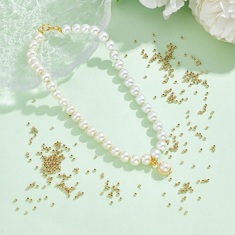 Lot De 500 Perles Rondes à Sertir En Métal Pour La Fabrication De