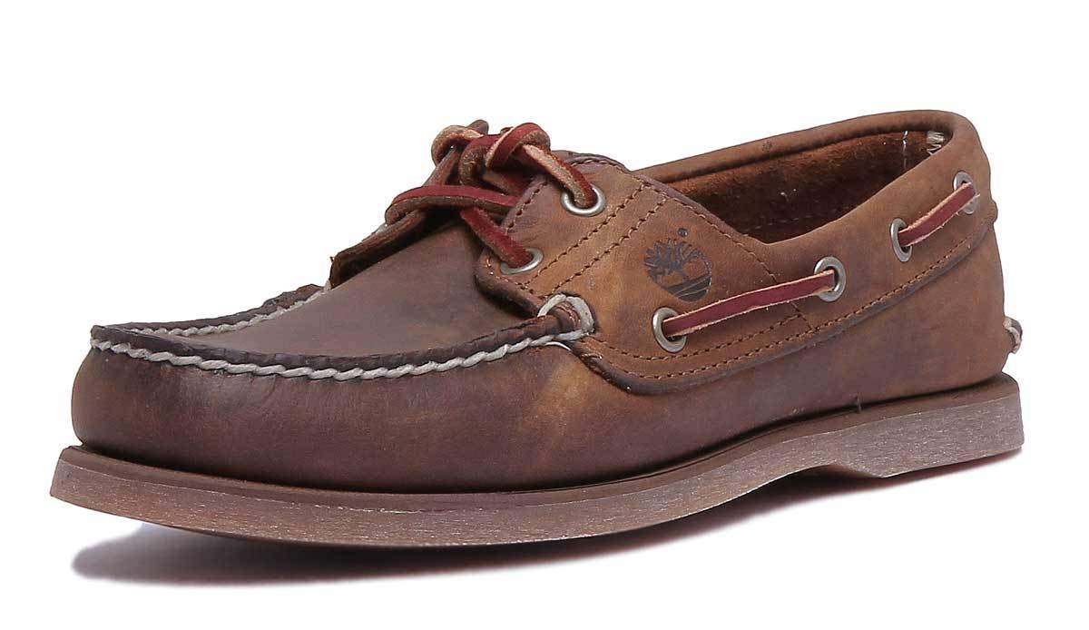 Timberland Classic 2 Eye, Scarpe da Barca Uomo, Marrone Gaucho Roughcut Smooth, 41 EU