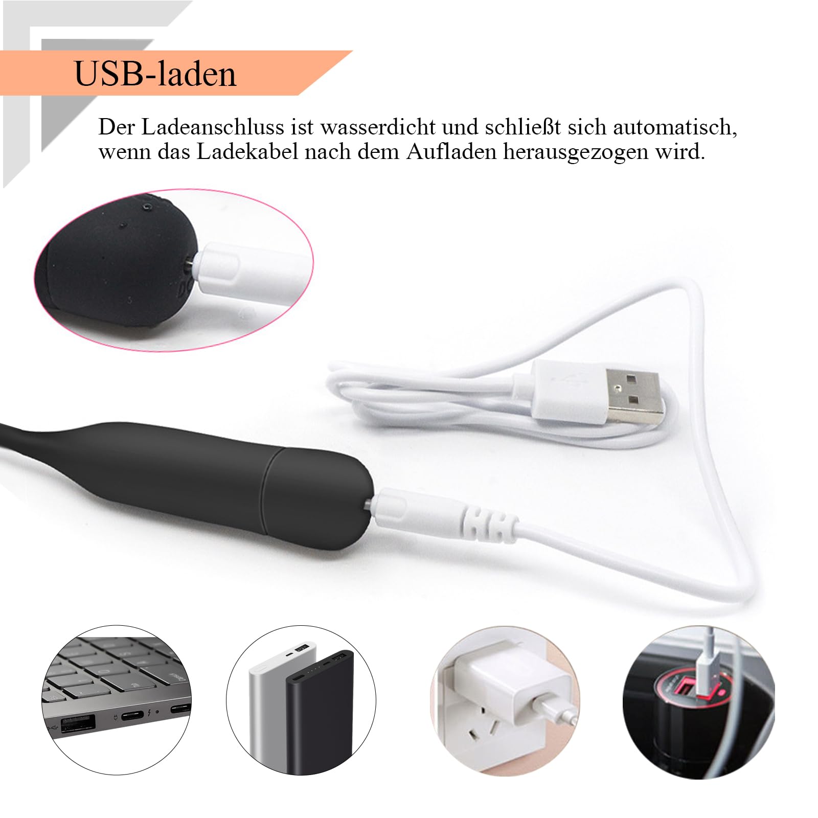 BDSMYEE Dilatatore Uretra Vibratore in Silicone con 10 Modalità di Vibrazione, Stimolazione del Pene Masturbatore Giocattolo Erotico Sessuale per Uomini (Corto)