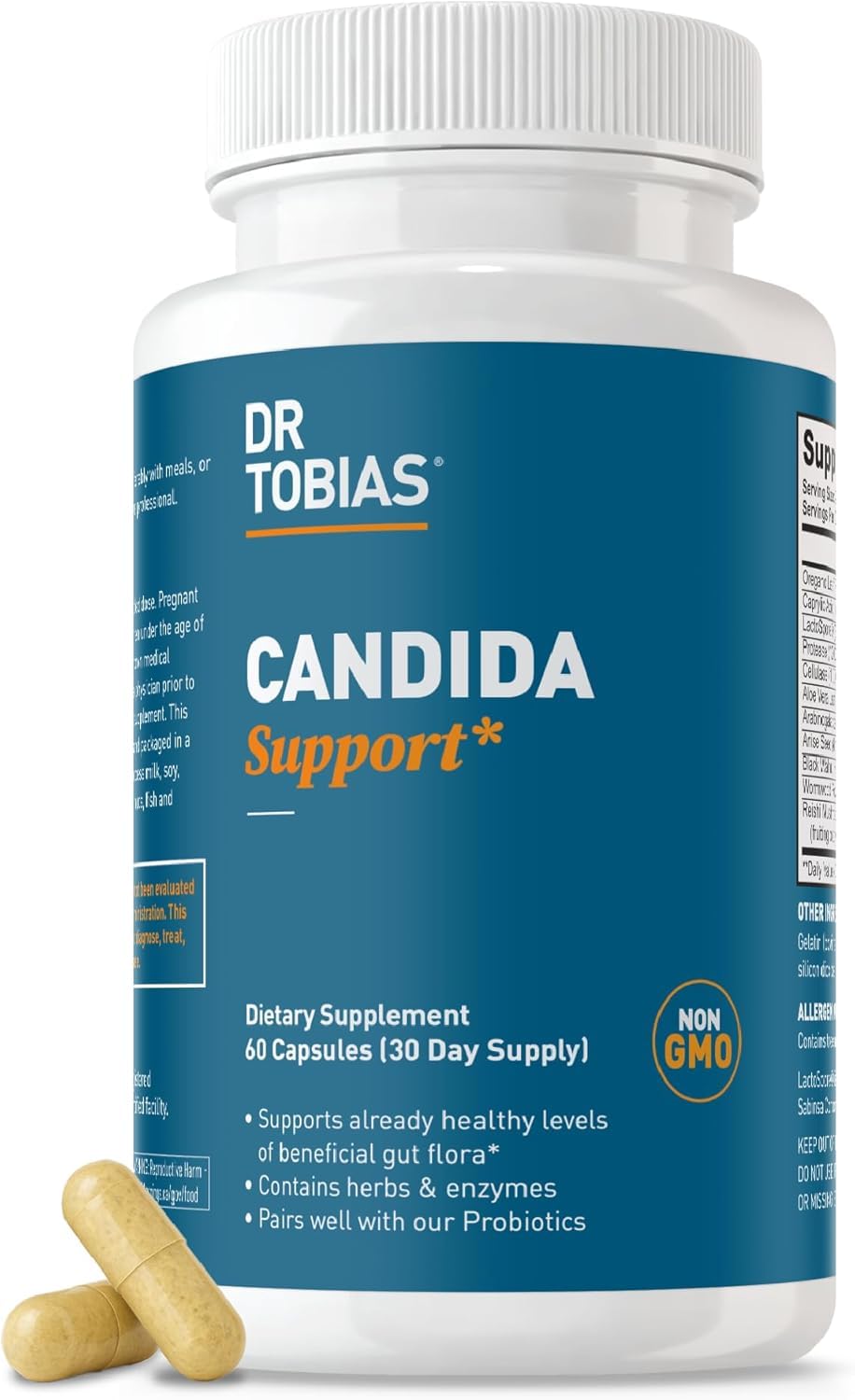 Candida Support, Gut Flora Balance Complex with Oregano, Caprylic Acid, Enzymes & Probiotics, Support Intestinal Detox Cleanse & Gut Health for Women & Men, 60 Capsules-image-24