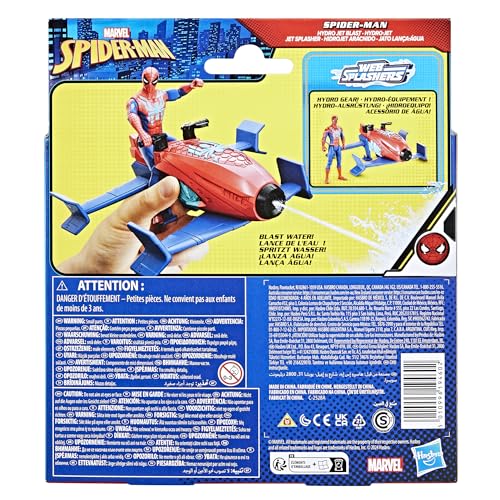 Marvel Spider-Man, Epic Hero Series Web Splashers, Coffret Spider-Man Hydro-Jet, Figurine avec véhicule