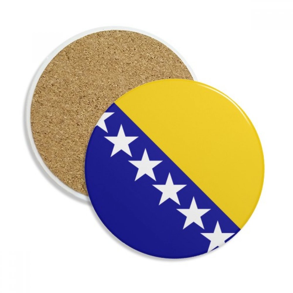 Coaster en céramique Bosnie-Herzégovine cadeau idéal 2Pcs pour salon