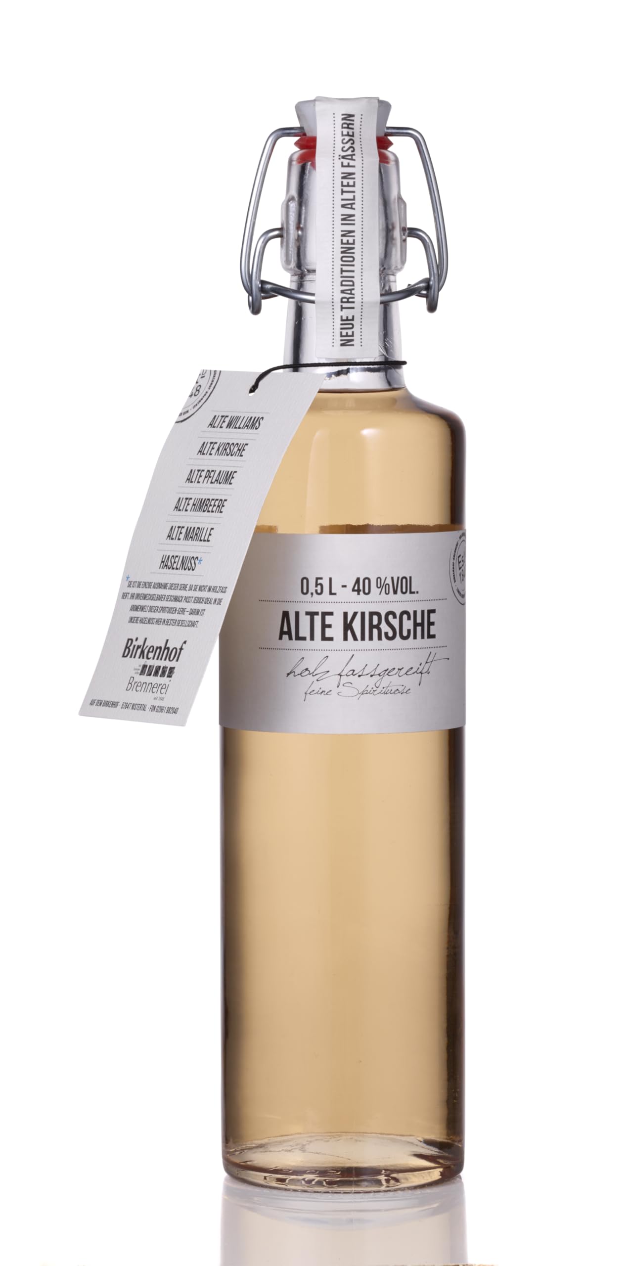 BIRKENHOF Brennerei | Alte Kirsche - feine holzfassgereifte Spirituose | (1 x 0,5l ) - 40 % vol.