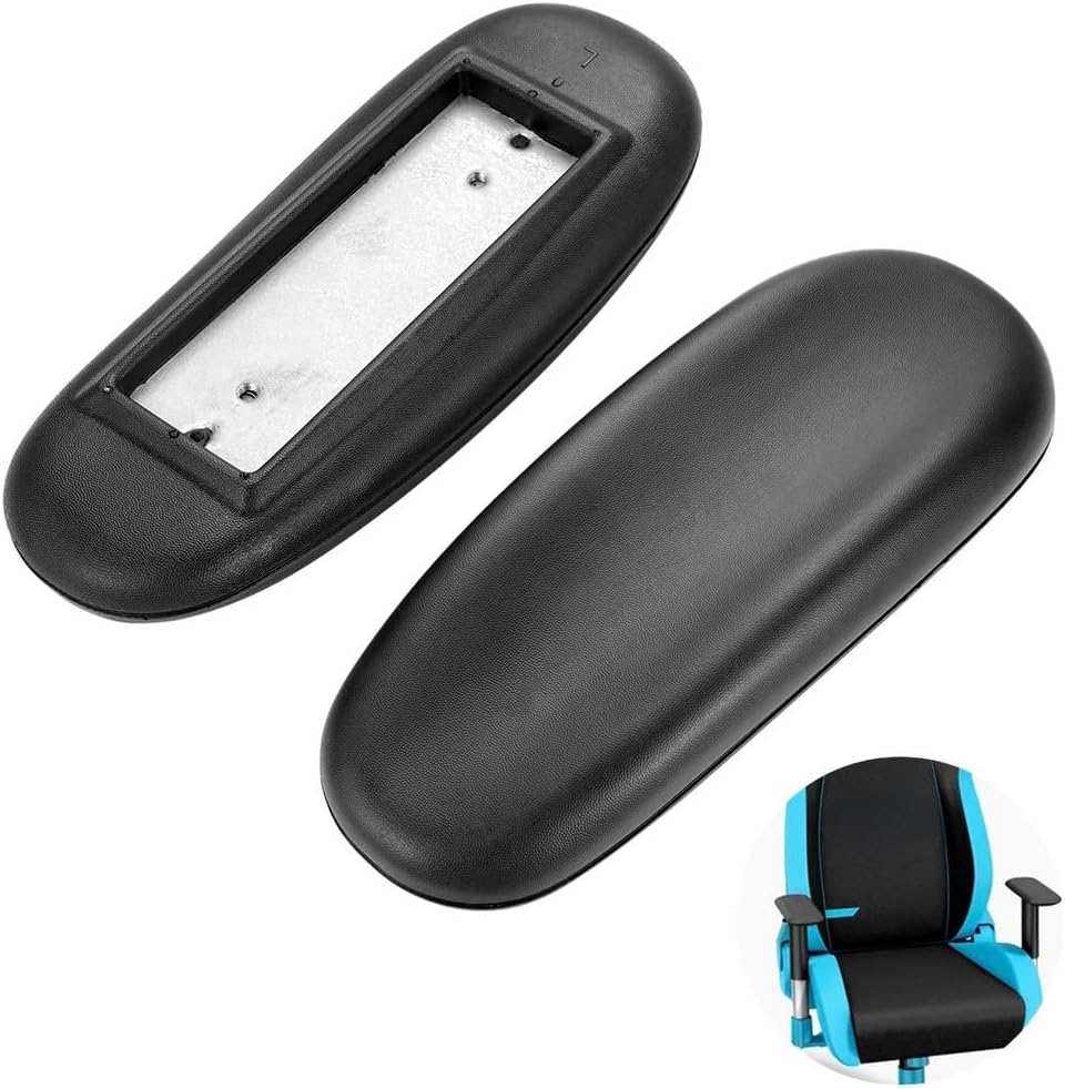 Universal Gaming Chair Armrest Pads, 2 Pieces, 4 Mounting Hole, Pu Elbow Support
