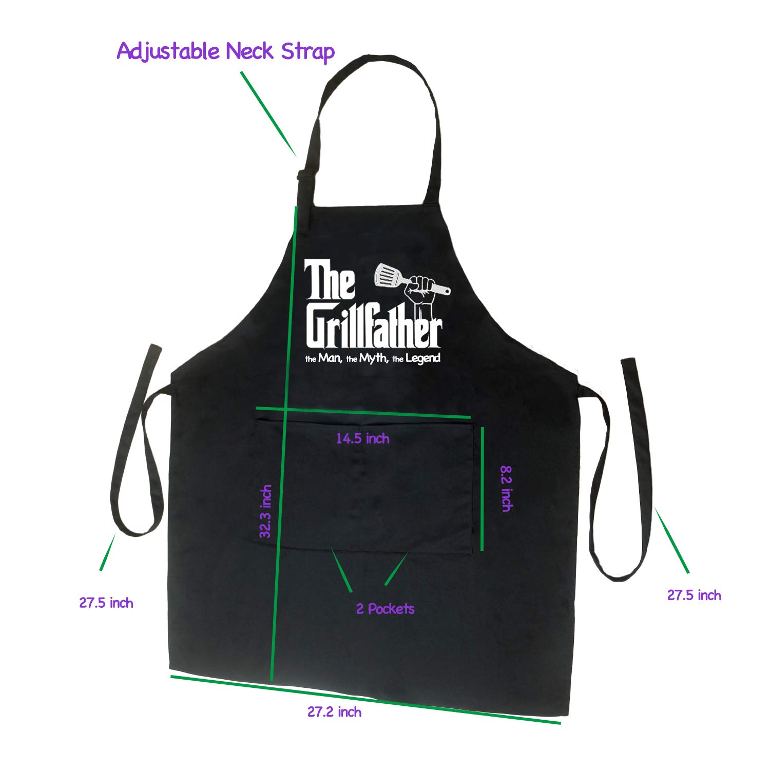 Delantal para hombre, delantal para barbacoa, el mejor regalo divertido para padre