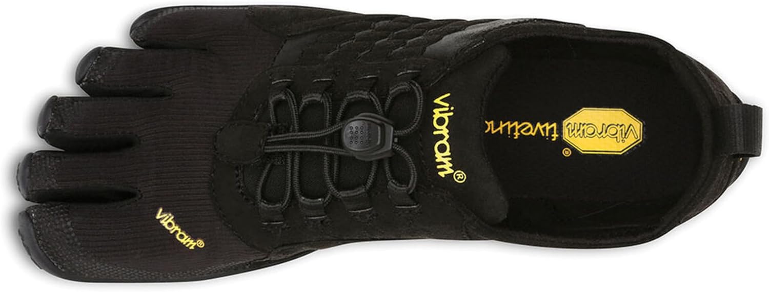 Vibram Women's FiveFingers Trek Ascent | Barefoot All-Terrain Outdoor Shoe for Hiking & Light Trail, Black, 36 EU / 6.5-7 US