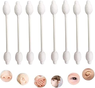 HNRLOY Baby Cotton Swabs Large Tips for Newborns & Kids - 100% Biodegradable Gentle Qtips Safety Buds, 224 Count (4x56 Packs)