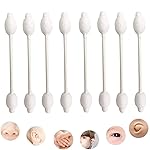 Baby Cotton Swabs with Large Tips for Newborn Babies, Kids, 100% Biodegradable Gentle Qtips for Children Safety Cotton Buds (4 packs of 56 ct. Box-Packed,Total 224) (Baby swab-1)