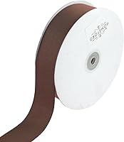 Vista 90 de Homeford Cinta de grogrén sólido, 50 yardas (3/8 pulgadas, coral)