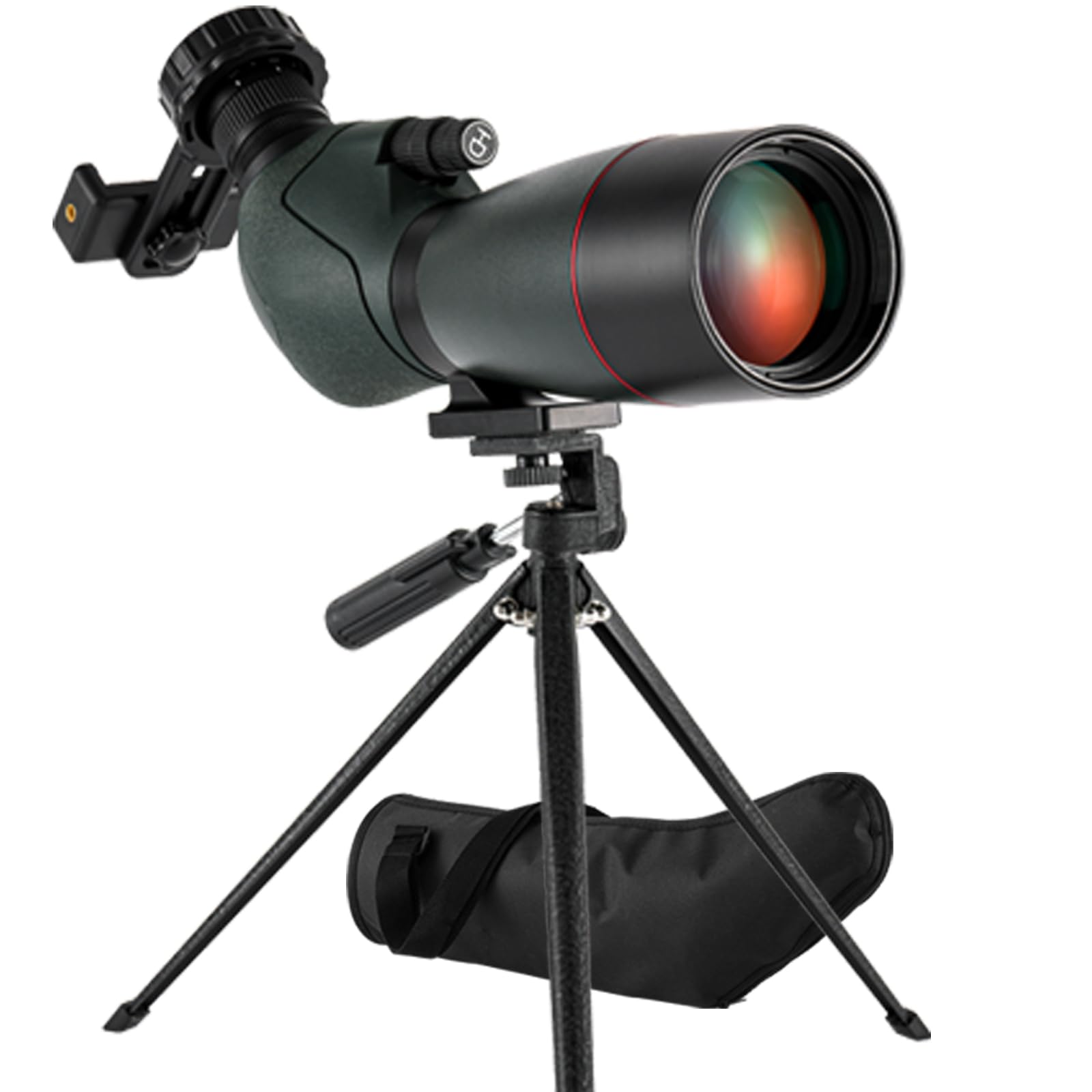 Telescopio Terrestre 25-75x70 IPX6 Impermeable BAK4 Spotting Scope con Trípode