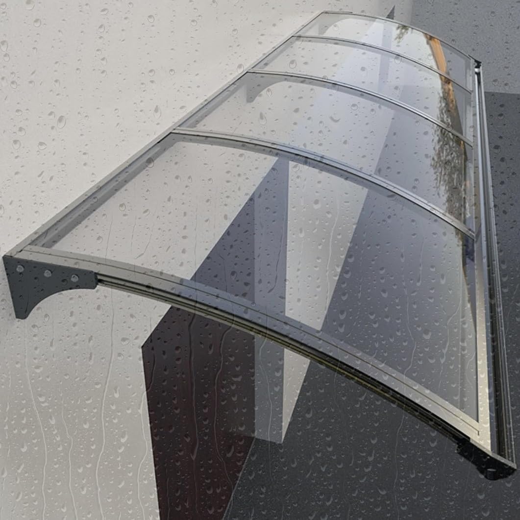 Auvent de porte anti-UV YVYKFZD marquise polycarbonate contre la pluie