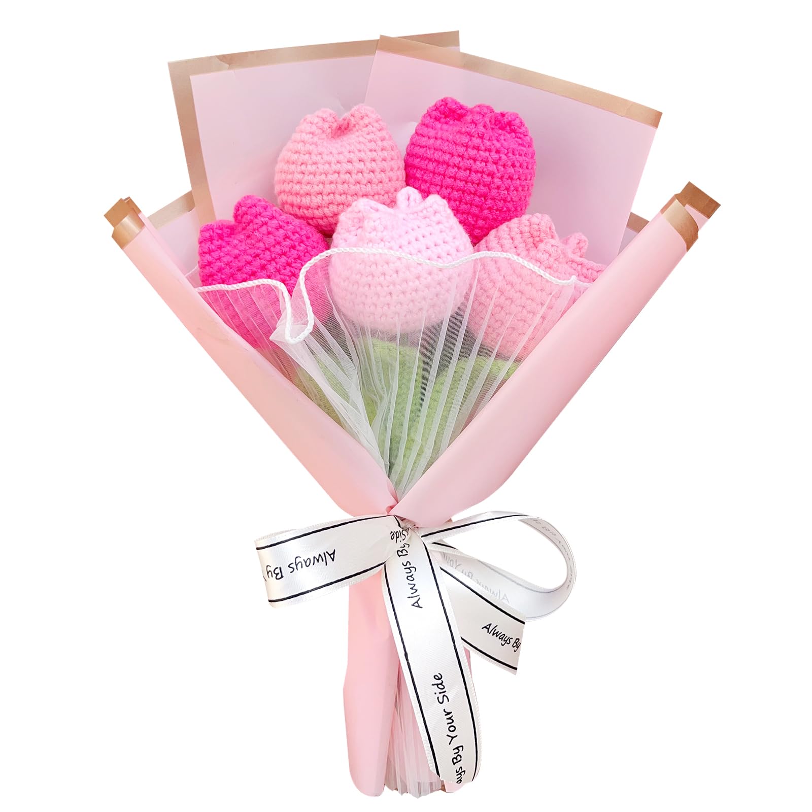 Rimvoe Crochet Tulip Flower Bouquet