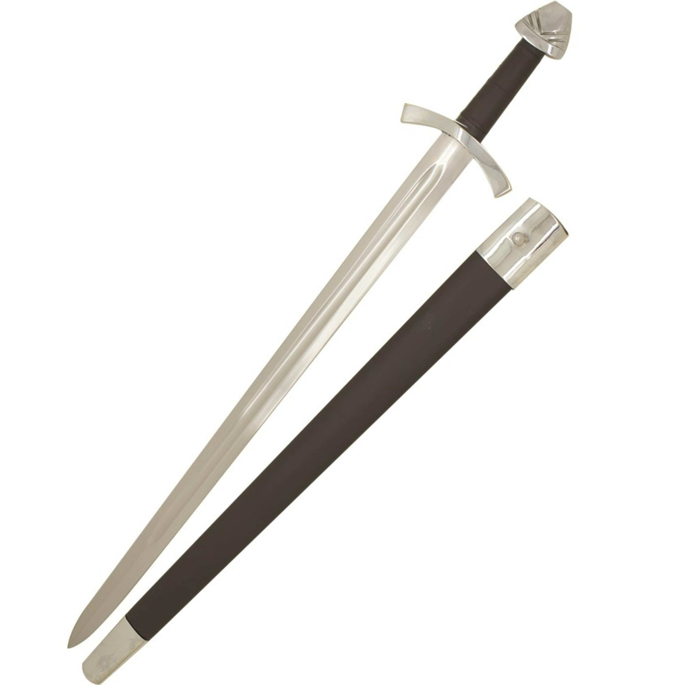 Medieval Warrior 10th Century Fuler Viking Real Sword with Leather Scabbard