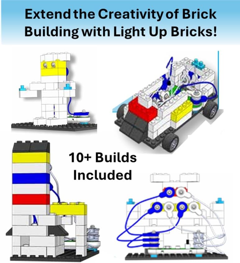 Miniatura 3 de Snap Circuits BRIC Light, Ladrillos de Construcción y Kit de Circuitos Eléctricos para Niños, Juguete Educativo STEM para Niños de 8 años en