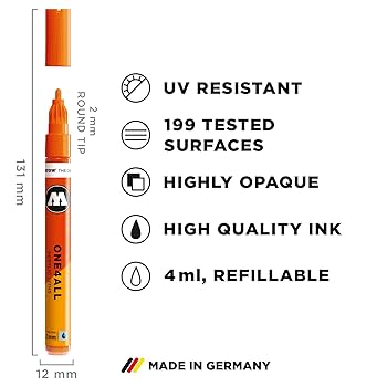 Amazon.co.jp: Molotow MO200152アクリルマーカーOne4All 127HS